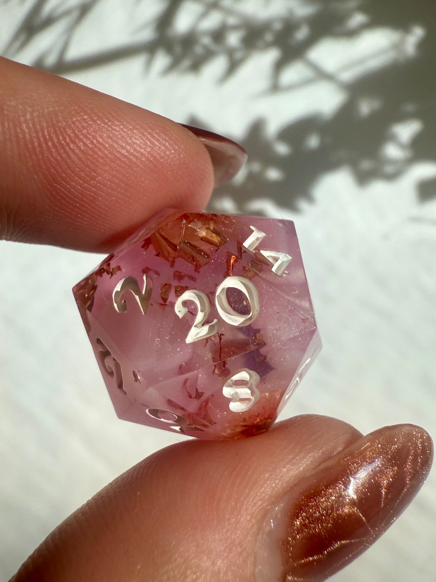 Pink Floral Single D20