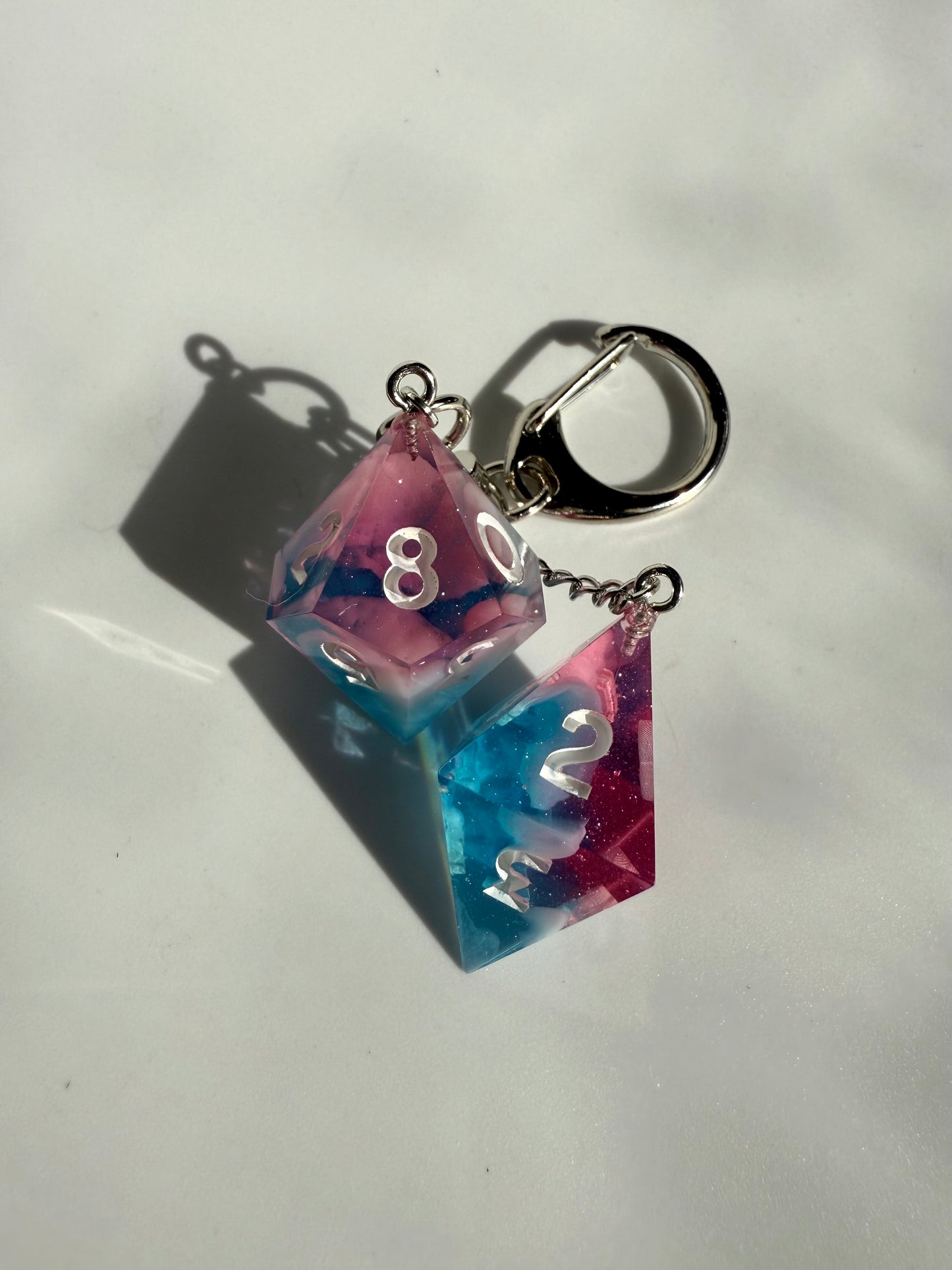Cotton Candy D10/D8 Keychain