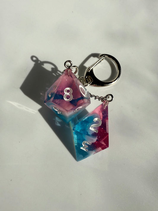 Cotton Candy D10/D8 Keychain