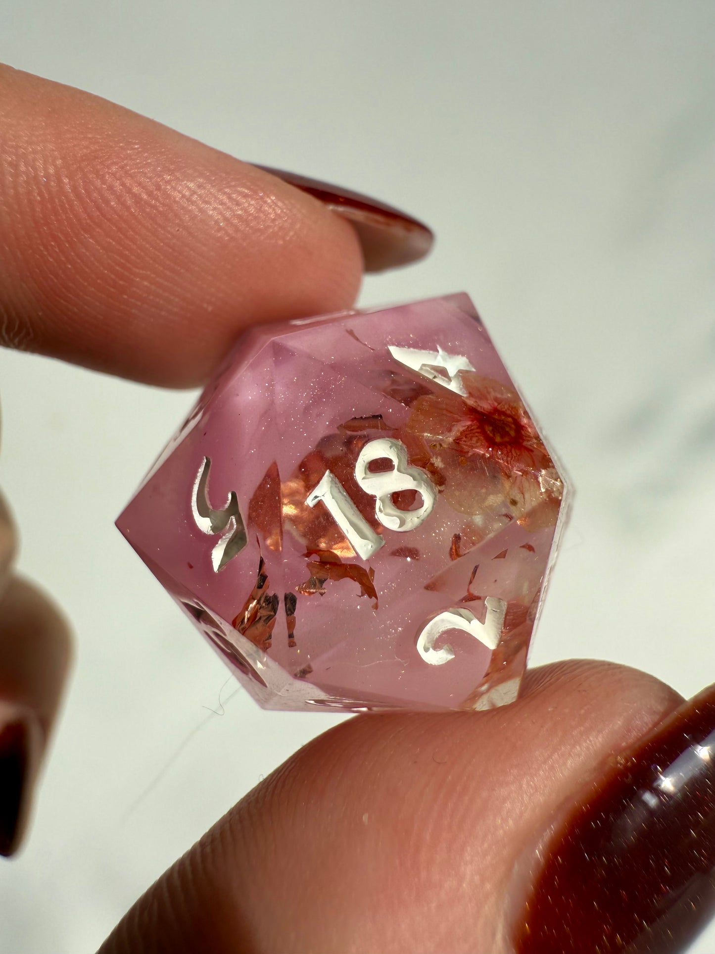 Pink Floral Single D20