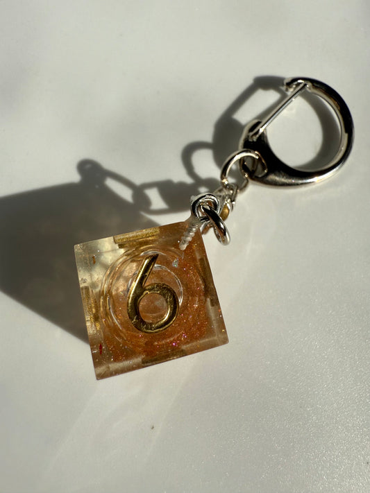 Sunset Liquid Core D6 Keychain