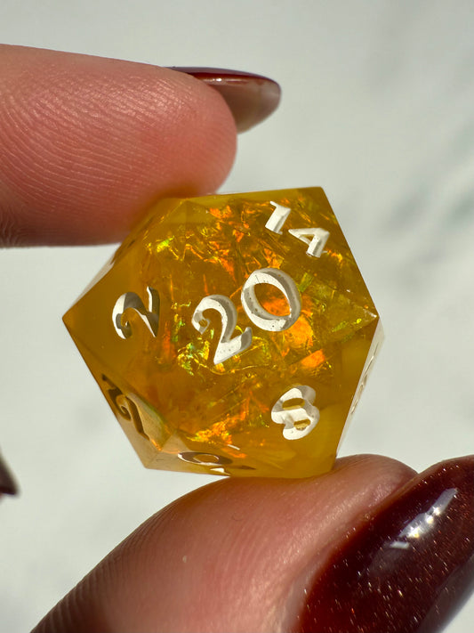 Lightning Yellow Single D20