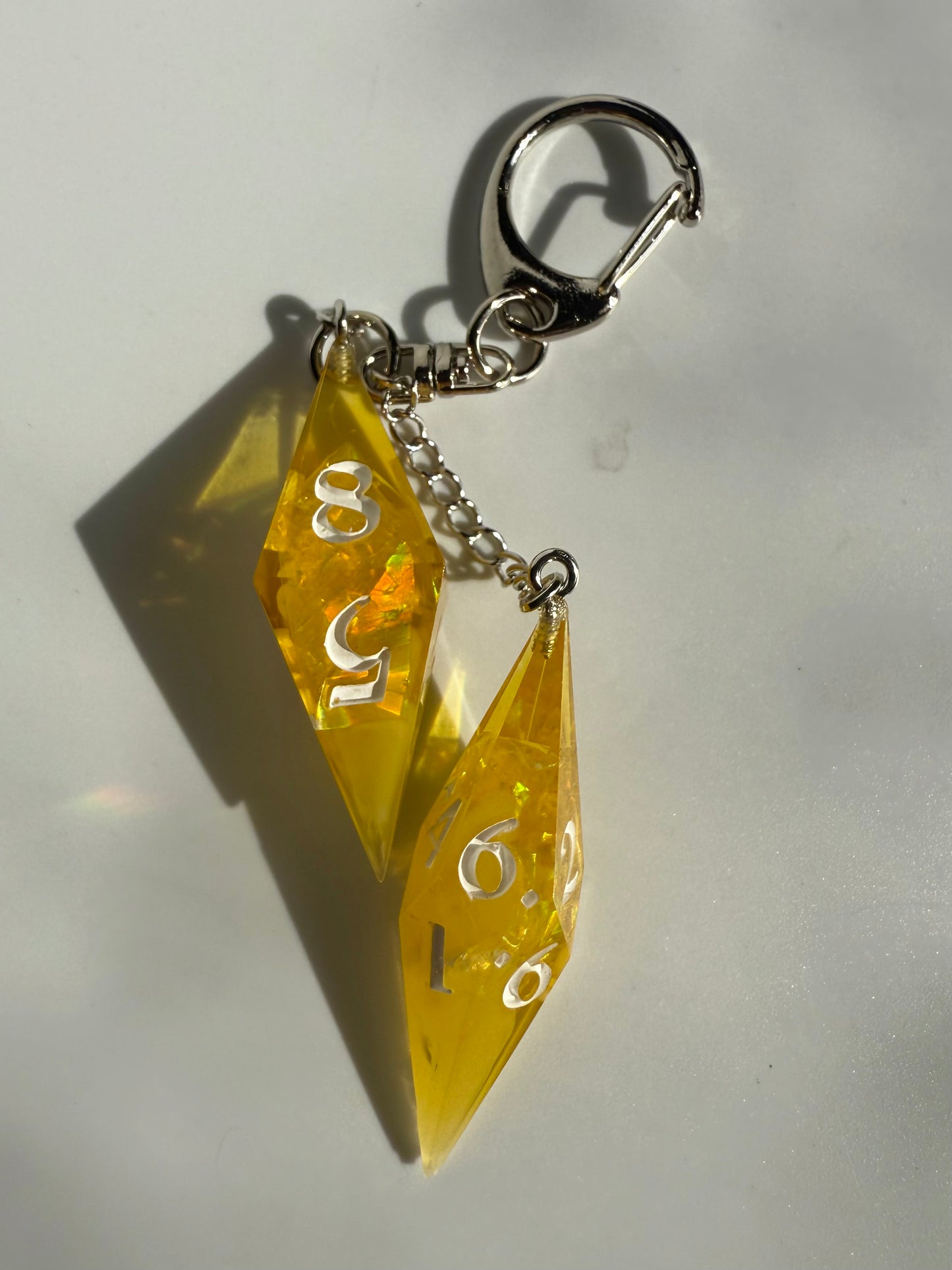 Lightning Yellow D8/D10 Keychain